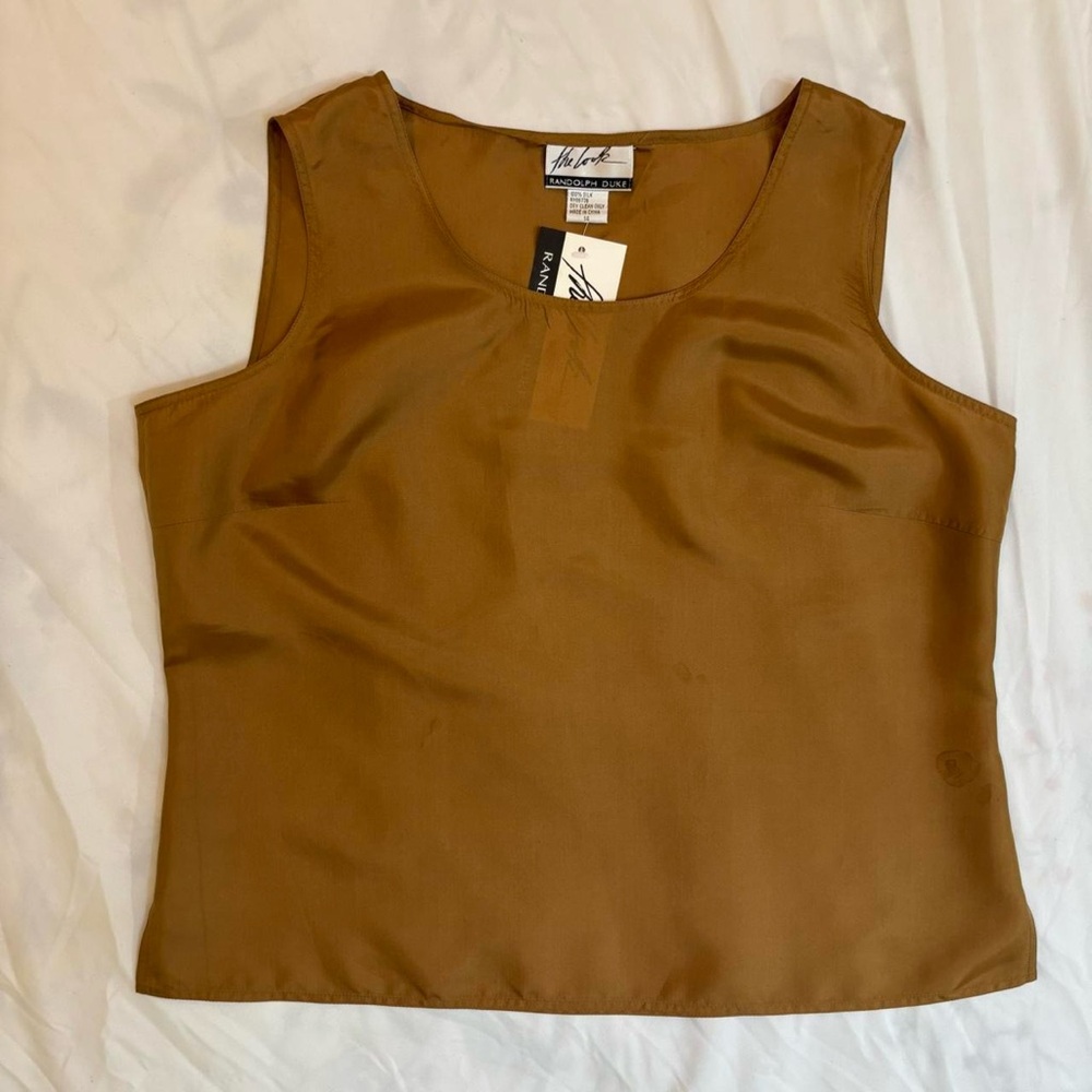 Silk‎ Gold Sleeveless Top Vintage 90s NWT size M